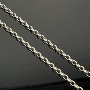Shablool Didae Sterling 925 Silver Israel 1.5mm Rolo Chain Necklace 30"+2" Long